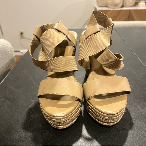 Charles by Charles David Women's Tan Espadrille Wedge Platform Sandals - Picture 2 of 6